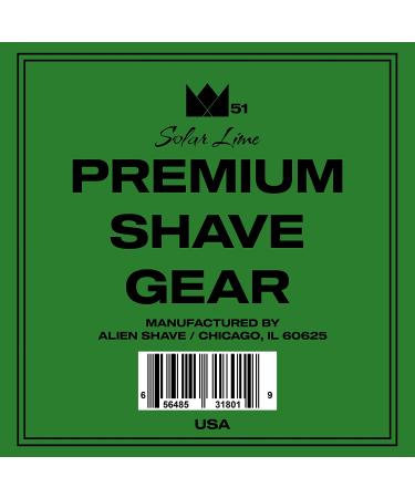 Alien Shave Premium Shaving Soap for Men - Solar Lime 4 Oz (1-Pack) | Coconut Oil & Glycerin Infused - Buy Online on GoSupps.com