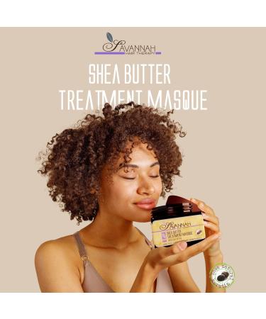 Savannah Hair Therapy Deep Conditioning Hair Mask with Shea Butter - 16.9oz | Sulfate-Free Keratin Treatment for Dry, Damaged Hair Growth | Enriched with Vitamin B6 | Moisture Repair Collection - Buy Online on GoSupps.com