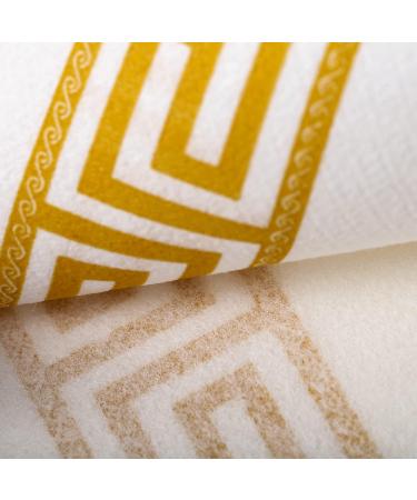 LEKOCH 100 PCs Premium Disposable Napkins - White with Gold Design Air Laid Fabric 43x30 cm - Perfect for Weddings & Events - Buy Online on GoSupps.com