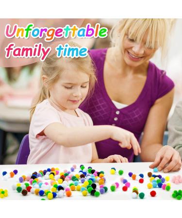 Acerich 2000 Pcs 1cm Assorted Pompoms - Multicolor Fuzzy Pom Poms for Valentine's Day Crafts - Buy Online on GoSupps.com