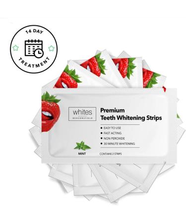 Whites Beaconsfield Teeth Whitening Strips - Non-Peroxide Formula for Sensitive Teeth - 14-Day Supply for Brighter Smile - Buy Online on GoSupps.com