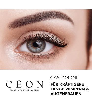 Organic Cold-Pressed C on Castor Oil for Eyelashes Hair & Eyebrows - 100ml Growth Serum with Mascara Pipette & Pump - Best Hair Growth Accelerator - Buy Online on GoSupps.com