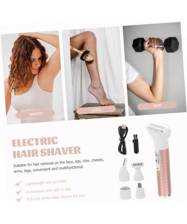Minkissy 5 Sets Women's Electric Shaver - 5-in-1 Painless Hair Trimmer & Epilator for Underarms Face & More | Durable Aluminum & Stainless Steel Blades - Buy Online on GoSupps.com