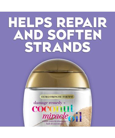 Ogx Coconut Miracle Oil X-Strength 3.3oz (100ml) - Pack of 2 - Penetrating Formula - Buy Online on GoSupps.com