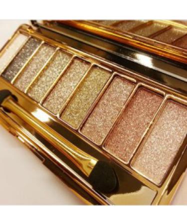 Sparkle Eyeshadow Palette&9 Colors Shimmer Makeup Palette & Makeup Cosmetic Brush Set &Gold Glitter Eyeshadow Palette Highly Shining Pigmented Diamond Eyeshadow&9 Color Eyeshadow 6 US SHIPPING (1pc)