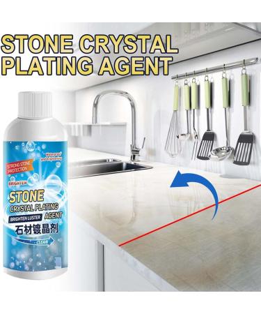 Stone Stain Remover Cleaner Marble Crystal Nano Plating Stone Agent - Marble Cleaner for Stone Granite Marble Slate Limestone Ceramics - Buy Online on GoSupps.com
