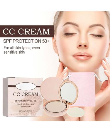 Always Divina Illumina Cc Creamy Compact Spf 50+ Ilumina Powder Foundation Makeup Cc Cream Concealer Set up Powder With Mirror & Makeup Pocket (01 Natural Color) 8 g (Pack of 1) 01 Natural Color - Buy Online on GoSupps.com
