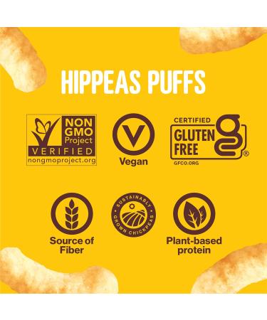 Hippeas Organic Chickpea Puffs Cheeze Variety Pack - Vegan White Cheddar & Nacho Vibes - 4 oz (Pack of 6) - Buy Online on GoSupps.com