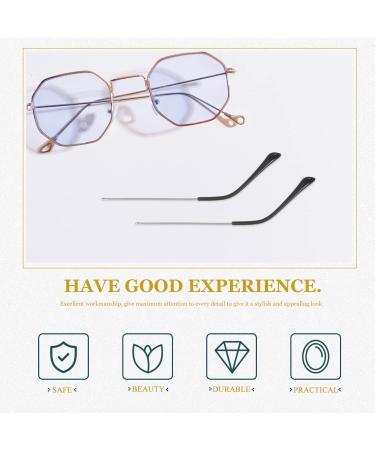 Universal Ibasenice Glasses Arm Replacement - Silver Alloy Brackets 1 Pair for Easy Repair - Buy Online on GoSupps.com