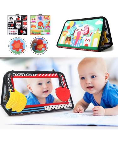 Shop Baby Sensory Cloth Book & Teething Ring | Tummy Time Toys for 0-6 Months - Perfect for Boys & Girls - Buy Online on GoSupps.com