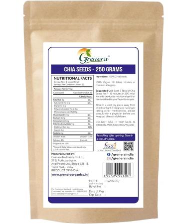 JOKE Chia Seeds 250 grams for Weight Loss Diet Snack Unroasted Rich in Omega 3 - Buy Online on GoSupps.com