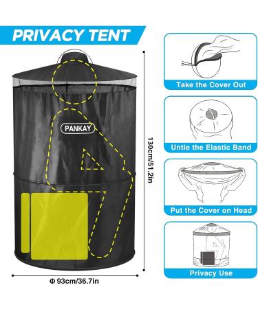PANKAY Portable Toilet with Pop Up Privacy Tent - 2 in 1 Camping Toilet for Adults | Portable, Washable, and Lightweight | Easy Set Up and Foldable with Carry Bag - Buy Online on GoSupps.com