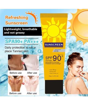 Mikabila (03)50g Sunscreen SPF 90 Sunscreen for Face and Body Moisturizing Sun Cream for Sensitive Skin UVA&UVB Protection Daily Hydrating Sunscreen Sun Protect & Moisture Sun Cream - Buy Online on GoSupps.com