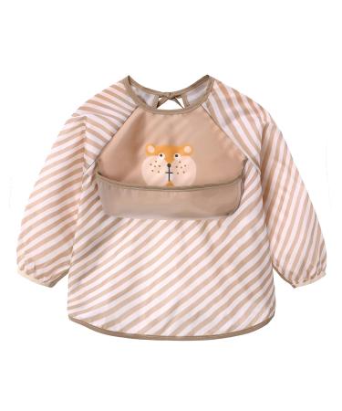 Buy 2-Piece Baby Long-Sleeve Waterproof Bib Set | Washable Soft Feeder Sleeves for Mess-Free Mealtime | International Shipping Available - Buy Online on GoSupps.com