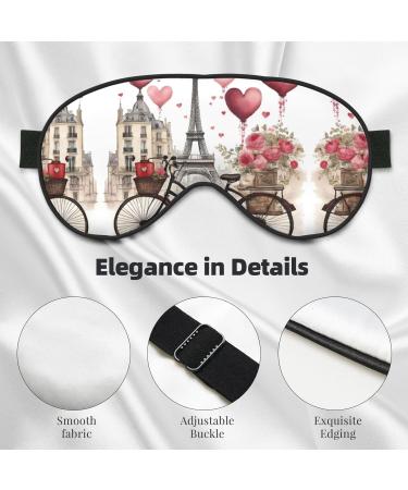 SSIMOO Love Paris Tower Eye Mask - Soft Sleep Mask for Travel & Relaxation | Breathable Coffee Wine Perfume Design - Buy Online on GoSupps.com
