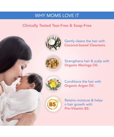 Buy The Moms Co. Tear-Free Natural Baby Shampoo - USDA Organic Argan & Moringa - 200ml - International Shipping Available - Buy Online on GoSupps.com
