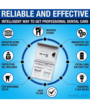Intellident Teeth Whitening Kit with LED Light - Pro Gel for Longer Lasting Results - Stain Remover - Ideal for Sensitive Teeth - Buy Online on GoSupps.com