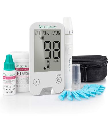 Medisana Meditouch 2 Blood Sugar Measuring Device MMOL/L 79034 | Starter Set & BU 510 Blood Pressure Monitor | Accurate Diabetes Management & Arrhythmia Detection - Buy Online on GoSupps.com