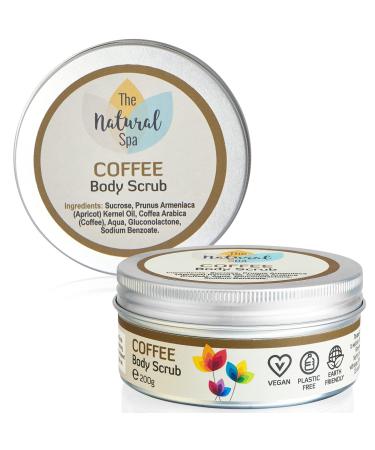 The Natural Spa body peeling (2 x 200g pack) coffee |Natural |No synthetic fragrances |No nut oils |SLS-free |Gentle peeling & moisturizer Coffee Pack of 2