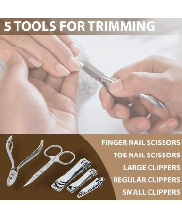 ZENO 13-Piece Nail Clippers Set for Thick Nails - Professional Manicure Kit for Men and Women - Buy Online on GoSupps.com
