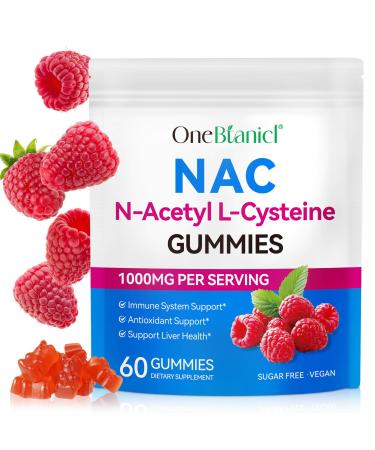Onznoz NAC Rubber Balls 60 Pack 1000mg N-Acetylcysteine Sugar Free Immune System Support Lung and Liver Health Supports Airway Health Vegan