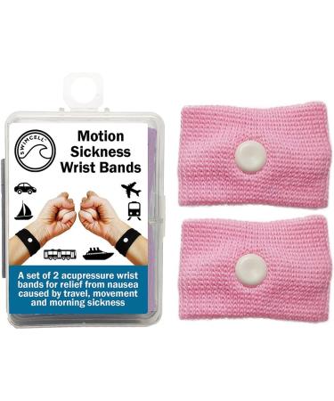 SwimCell Travel Sickness Bands - Adult & Children Wristbands for Morning Sickness Relief (Pink) - 1 Pair - Buy Online on GoSupps.com
