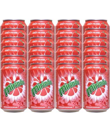 Mirinda Strawberry 330ml Soft Drink Sparkling Soft Drinks 330ml Cans 24x Mirinda Strawberry 330ml Total 24 Cans Boxed Treatz - Buy Online on GoSupps.com
