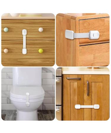 FHLBESTYU Child Locking Cabinet Safety Kit - 10pcs Self-Adhesive Drawer & Door Locks No Drilling Needed | Baby & Child Protection - Buy Online on GoSupps.com