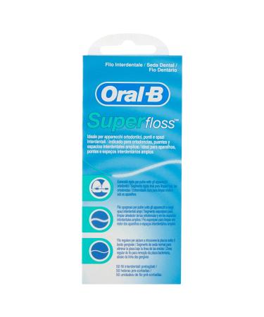 Oral-B SuperFloss dental floss 50 threads with mint flavor 50 pieces (1 pack) - Buy Online on GoSupps.com