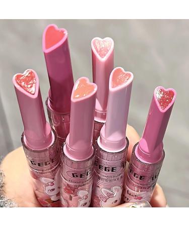 Buy 3 Colors Jelly Lipstick Gift Set - Tinted Heart Shape Lip Stain & Gloss | Moisturizing Hydrating Lip Balm | Vivid Color Makeup for Girls - Buy Online on GoSupps.com