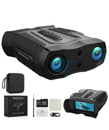 hawkray tech Night Vision Goggles-4KUltra HD 1480ft Viewing Range, 80x Magnification (Optical 10* and Digital 8*), True IR Illuminator, 100% Dark Night Vision Goggles,with 64GB Micro SD Card Dark Blue