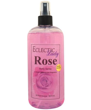 Rose Body Spray (Double Strength) 16 ounces Body Mist for Women with Clean Light & Gentle Fragrance Long Lasting Perfume with Comforting Scent for Men & Women Cologne with Soft Subtle Aroma For 16 Fluid Ounces (Double Strength)