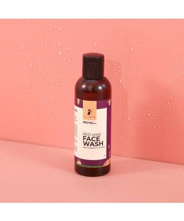 Pilgrim Red Vine Face Wash - Vitamin C & Aloe Infused Moisturizing Cleanser for Dry Skin | Gentle Impurity Removal | 3.38 Fl Oz/100ml - Buy Online on GoSupps.com