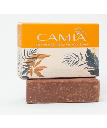 100% Organic Handmade Cedarwood Soap For Bath | Natural & Made With Organic Oil | Luxury Bath Soap | Vegan & Cruelty-free | ourish and Cleanse Skin | (4.2 Oz)