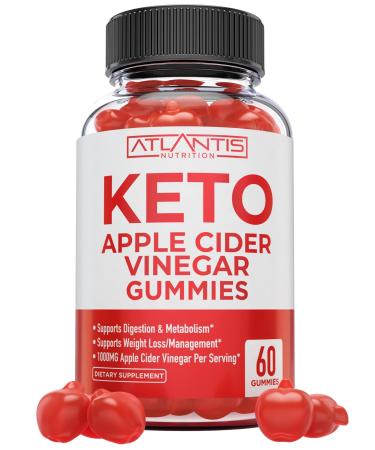 Keto ACV Gummies Advanced Weight Loss - Apple Cider Vinegar Keto Gummies Formulated to Support Weight Loss Digestion Detox & Cleansing. Made with 1000MG Apple Cider Vinegar Per Serving - 60 Gummies 60 Count (Pack of 1)