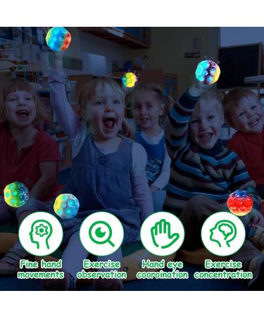 Buy Binggunyo 6-Piece Glow Moon Ball Set | Astro Jump & Galaxy Bounce Balls | High Jump Rubber Balls for Kids - Buy Online on GoSupps.com