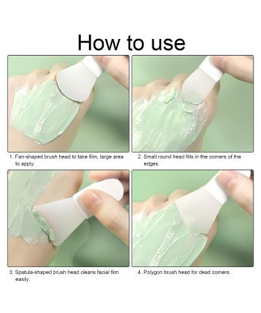 4PCS Silicone Face Mask Applicator Brushes - Portable Makeup Spatula for Mud, Clay, Eye Mask & Body Lotion - Buy Online on GoSupps.com