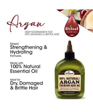 Difeel Premium Natural Hair Oil with Argan Oil 7.1 oz (3-Pack) - Buy Online on GoSupps.com