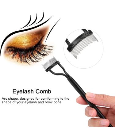 Eyelash Brush Plastic Eyelash Comb Steel Needle Mascara Eyebrow Brush Steel Needle Eyelash Comb Makeup Cosmetic Beauty Tools for Tinting Angled Eyebrow - Buy Online on GoSupps.com