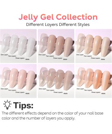 AIMEILI 5 in 1 Rubber Base Gel Set - Sheer Pink Nude Color Gel Nail Polish Kit 51 - Buy Online on GoSupps.com