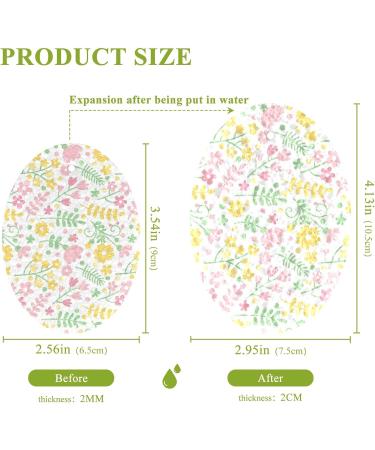 3-Pack Cleaning Kitchen Sponges Oval Spring Flowers Kitchen Cellulose Dishwashing Wood Pulp Cotton one sizex3 Spring Flowers - Buy Online on GoSupps.com
