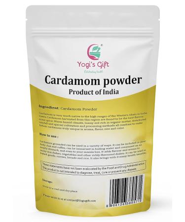 Ground Cardamom Powder 1 LB - Adds Flavour to Baked Goods, Coffee, Tea & Curries | Fresh Aromatic Cardamom - Elaichi, Cardamon | Yogi's Gift 1 Pound - Buy Online on GoSupps.com