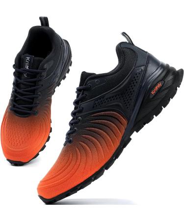 Kricely Men's Trail Running Shoes - Lightweight Hiking & Fitness Sneakers 47 EU - Road Running & Trekking Shoes in Orange - Buy Online on GoSupps.com
