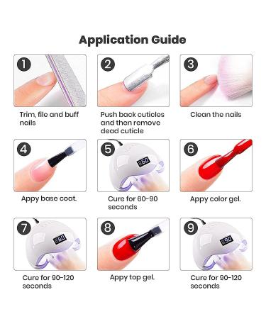 Gorgeous Foil Nail Polish Set - 4Pcs Glitter Gel Black, Milky White, Red Sequins Polish for Stunning Nail Decorations at Home - UV LED Lamp Required - Buy Online on GoSupps.com