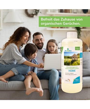 Homedica Odor Remover 1L - Vegan Microbiological Enzyme Cleaner for Textiles & Upholstery - Made in Germany - Eliminate Unpleasant Smells - Buy Online on GoSupps.com