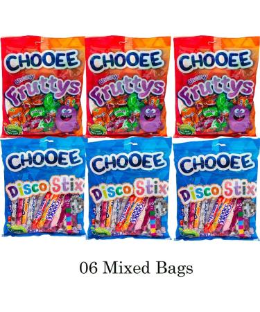 06 x Mixed Frutty Chews Disco Stix Sweet Bag 200g | VIMIX - Buy Online on GoSupps.com