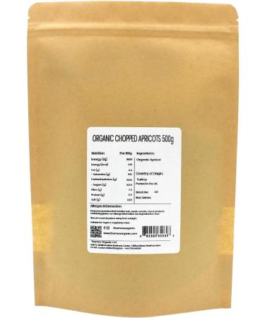 Organic Chopped Apricots-Certified Organic Non-GMO Vegan No Additives No Preservatives Resealable Bag by Thames Organic 500g - Buy Online on GoSupps.com