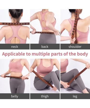 Buy Aflytep 10 Beads Guasha Scraping Stick - Wooden Massage Tool for Neck Back Abdomen & Anticellulite Leg Shaping - International Shipping Available - Buy Online on GoSupps.com