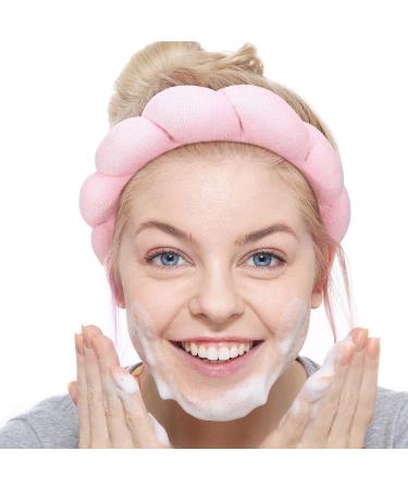 3 Pcs Makeup Headband Set - Puffy Spa Headbands for Women - Skincare & Makeup Accessories - Pink, White, Blue - Buy Online on GoSupps.com