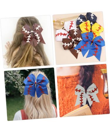 Beaupretty Softball Bow Hair Tie Hair Bands Softball Hair Ties Softball Bows for Team Girls Hair Ties Kids Hair Clips for Girls Hair Bows for Teens Ribbon Headgear Bow Tie Child - Buy Online on GoSupps.com